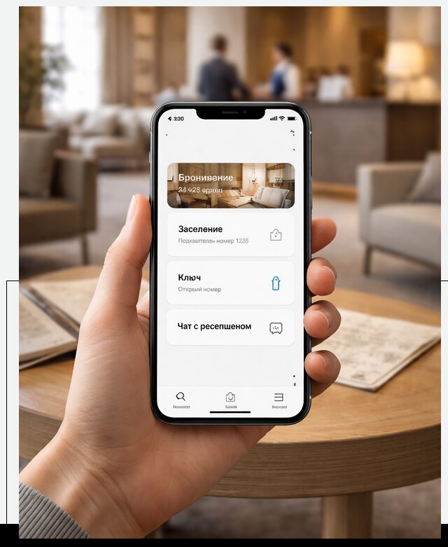 Мобильное приложение для гостей отеля в Нальчике, управление сервисом